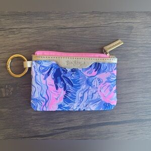 Lilly Pulitzer ID Holder Wallet, Blue Keychain Wallet  NWOT